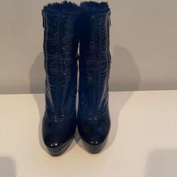 Jimmy Choo Black Patent Trixie Booties - Picture 3 of 8